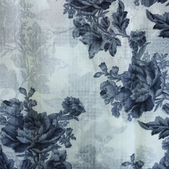 White Digital Fancy Saree