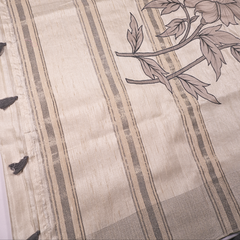 Soft Beige Semi Tussar Saree