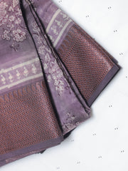 Violet Chanderi Silk Saree