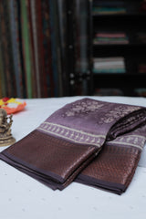 Violet Chanderi Silk Saree