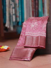 Pink Chanderi Silk Saree