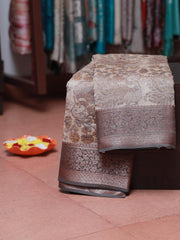 Mustard Chanderi Silk Saree