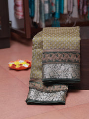 Mehndi Green Chanderi Silk Saree