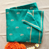 Gajji Silk Saree - Teal Green