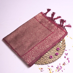 Maroon Katan Silk Sare