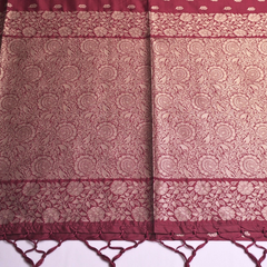 Maroon Katan Silk Sare