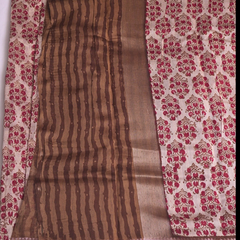 Dusty Pink Chanderi Silk Saree