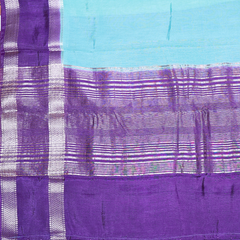 Teal Spun Silk Saree