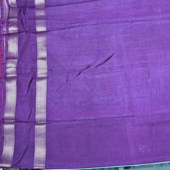Teal Spun Silk Saree