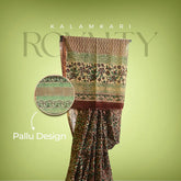 Deep Red Kalamkari Cotton Saree