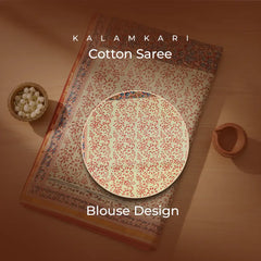 Red Kalamkari Cotton Saree