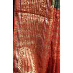 Deep Bottle Green Semi Mysore Silk Saree