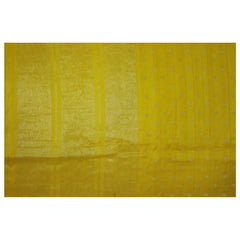 Yellow Semi Mysore Silk Saree