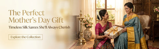 Indian mother wearing elegant silk saree for Happy Mother’s Day gift saree guide
