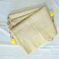 Beige Tissue Silk Saree