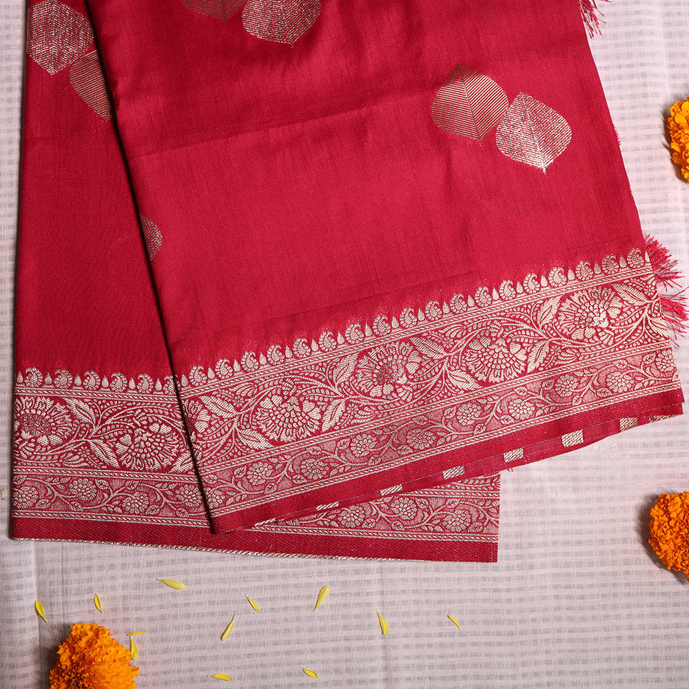 Red Art Silk Saree