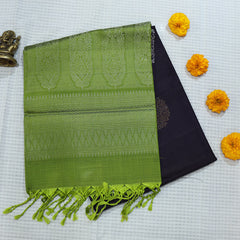 Purple Pure Kanchi Silk Saree
