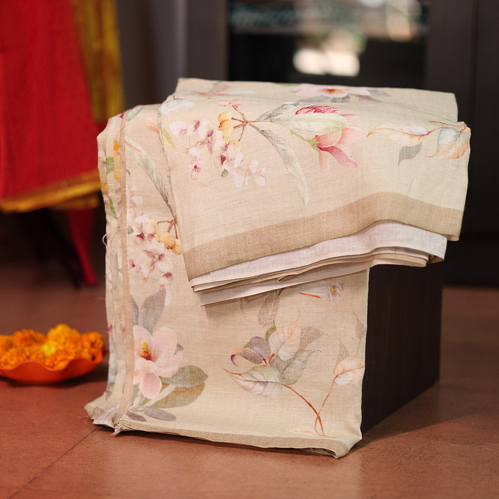 Pure Linen Saree