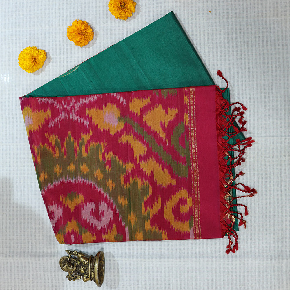 Multicolor Ikkat Silk Saree