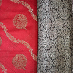 Pink Semi Banaras Silk Saree