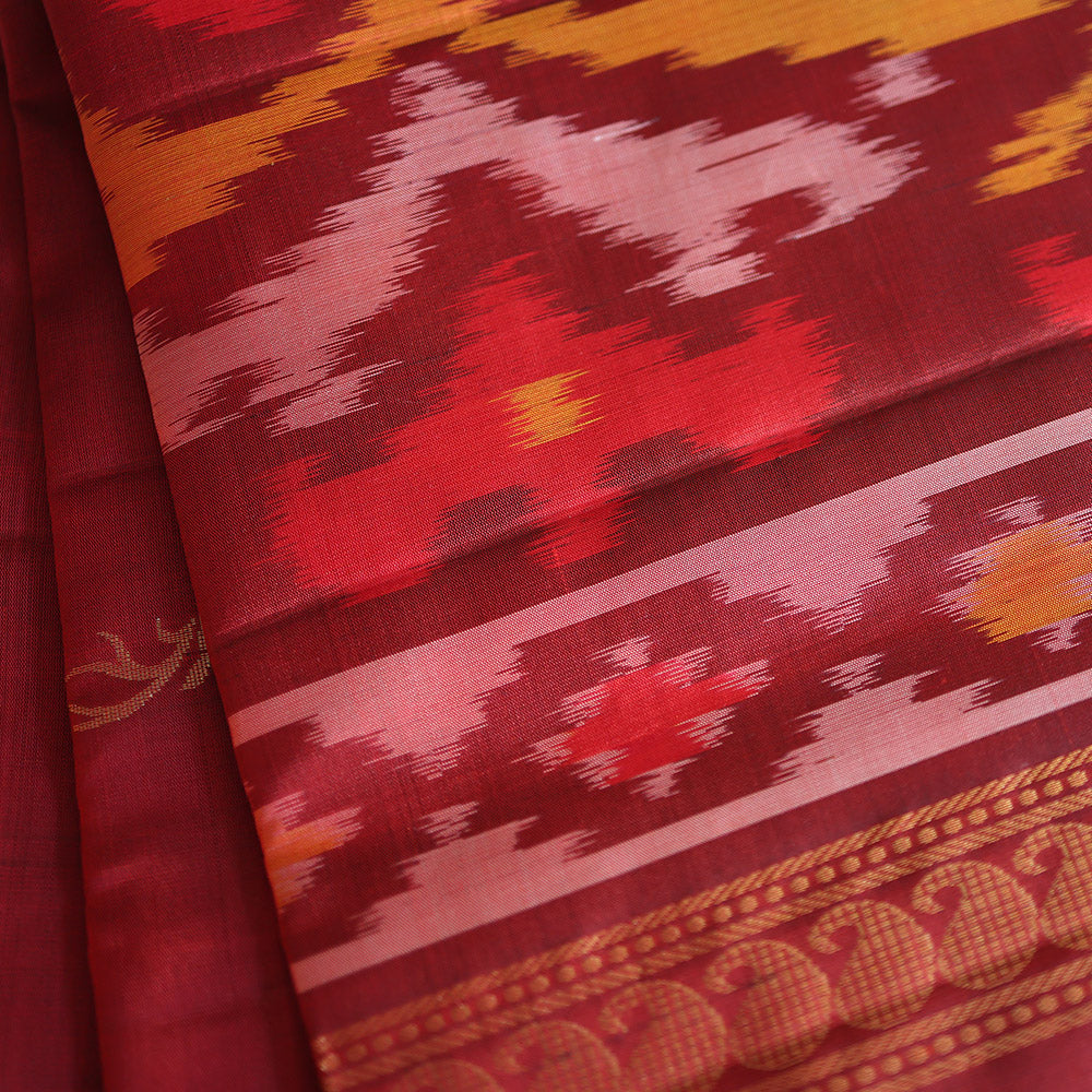 Multicolor Ikkat Silk Saree