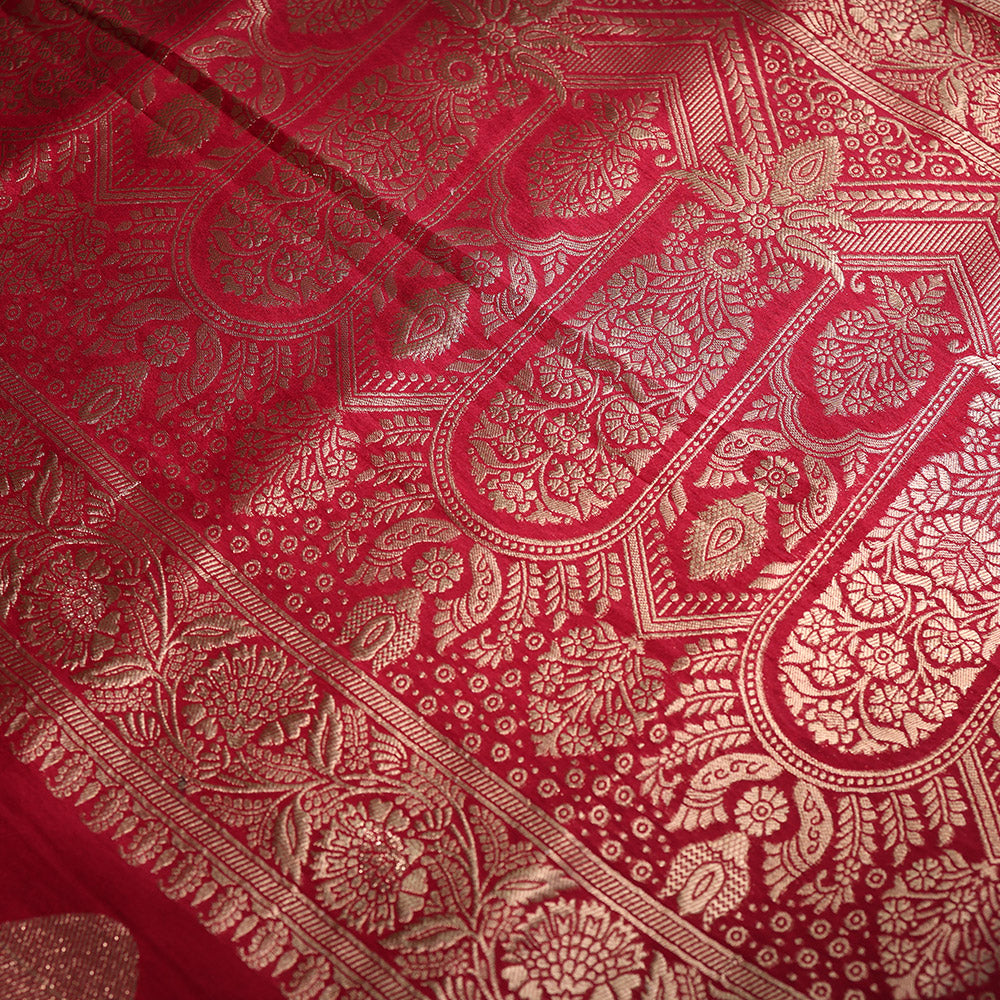 Red Art Silk Saree