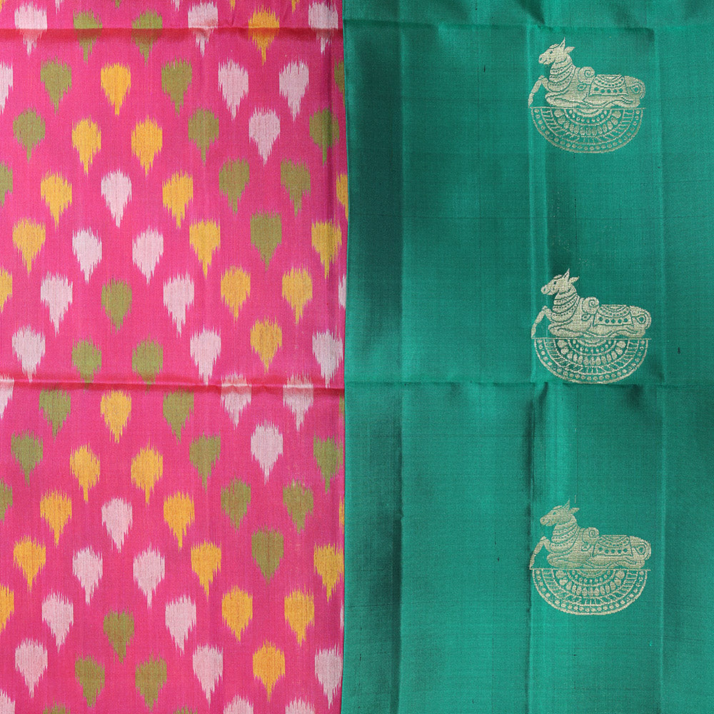 Multicolor Ikkat Silk Saree