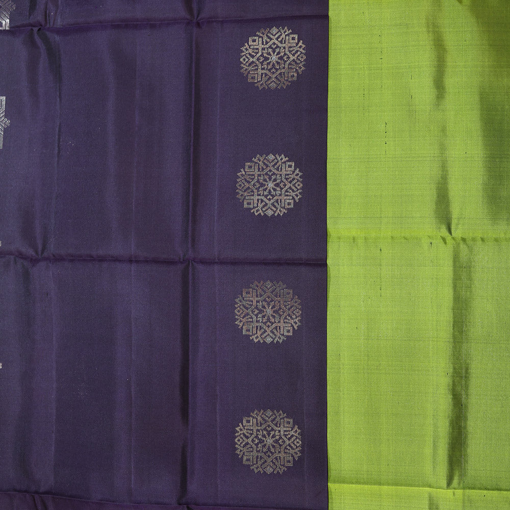 Purple Pure Kanchi Silk Saree