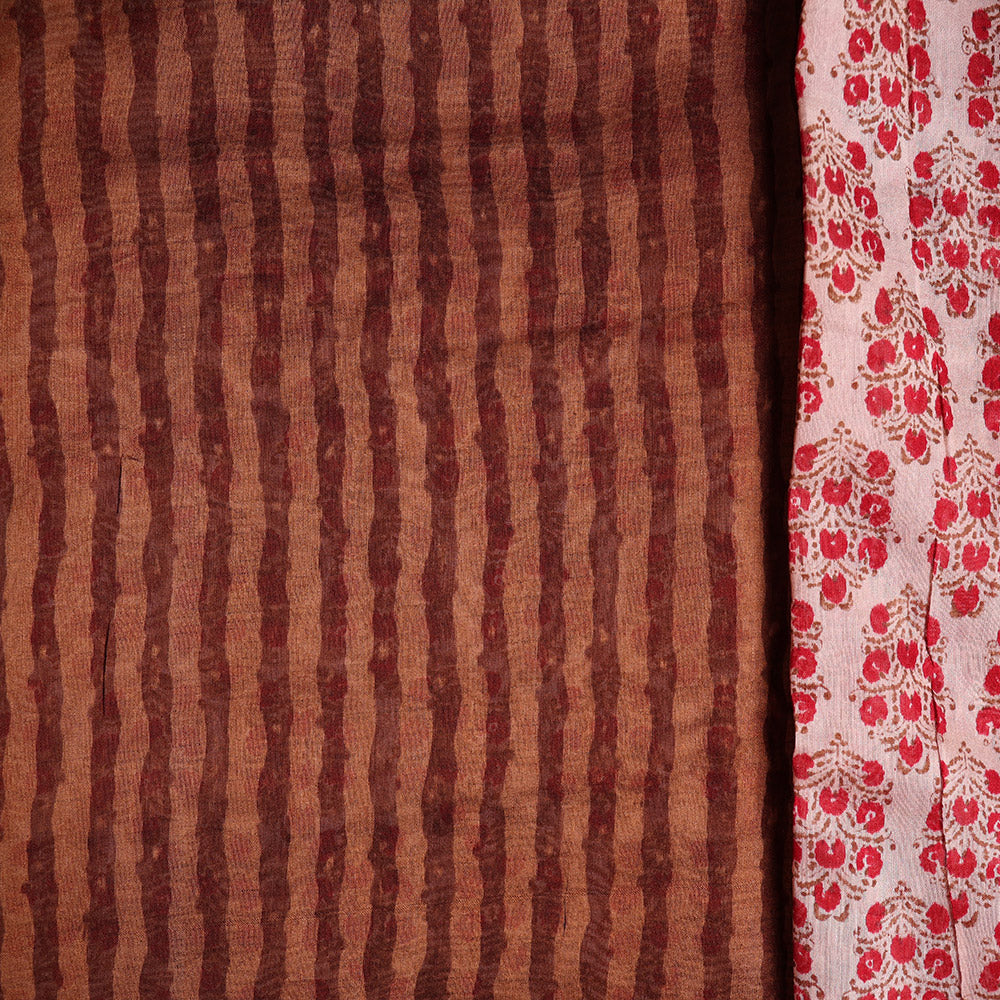 Chanderi Saree - Cream Daabu