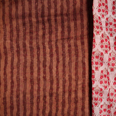 Chanderi Saree - Cream Daabu