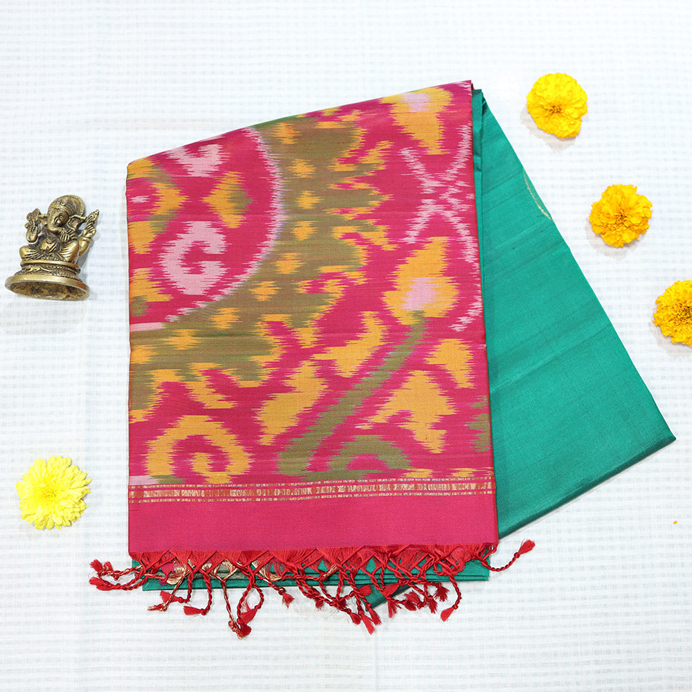 Multicolor Ikkat Silk Saree