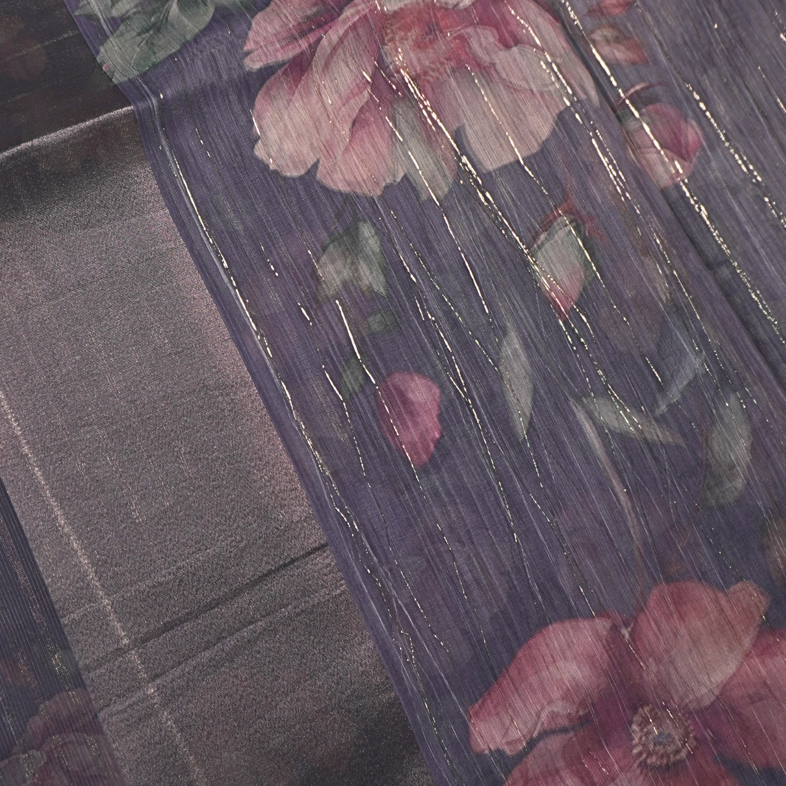 Purple Dola Silk Saree