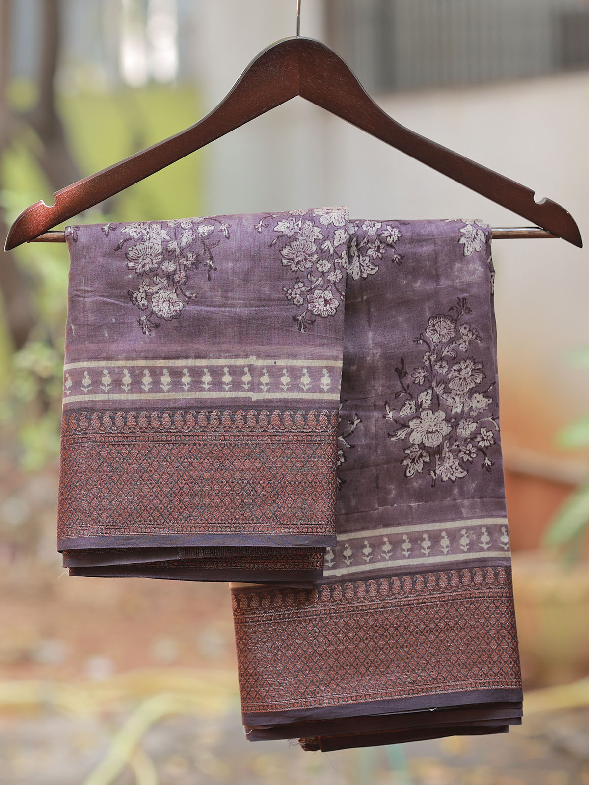 Chanderi Silk Saree - Voilet