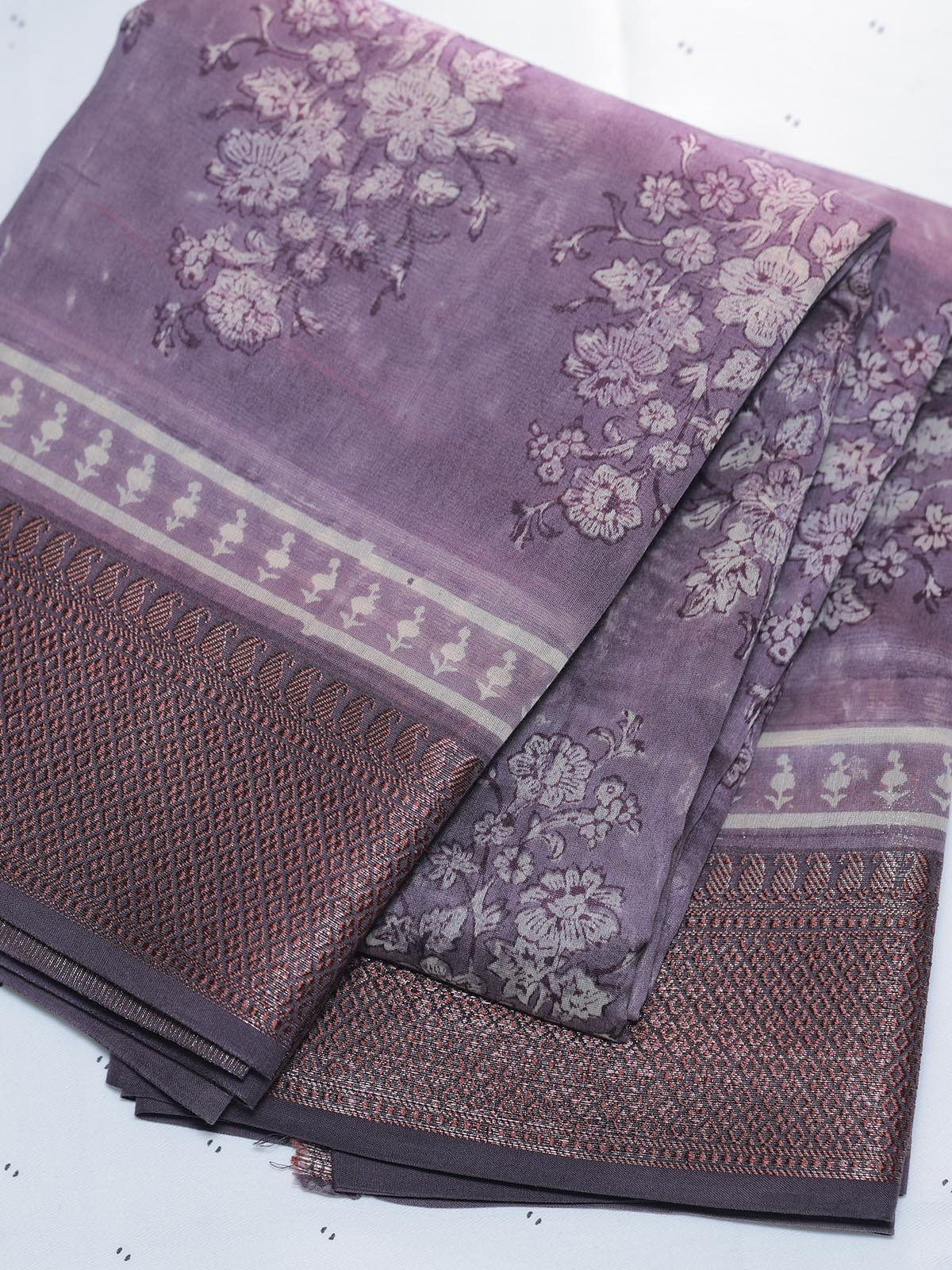 Chanderi Silk Saree - Voilet