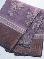 Chanderi Silk Saree - Voilet