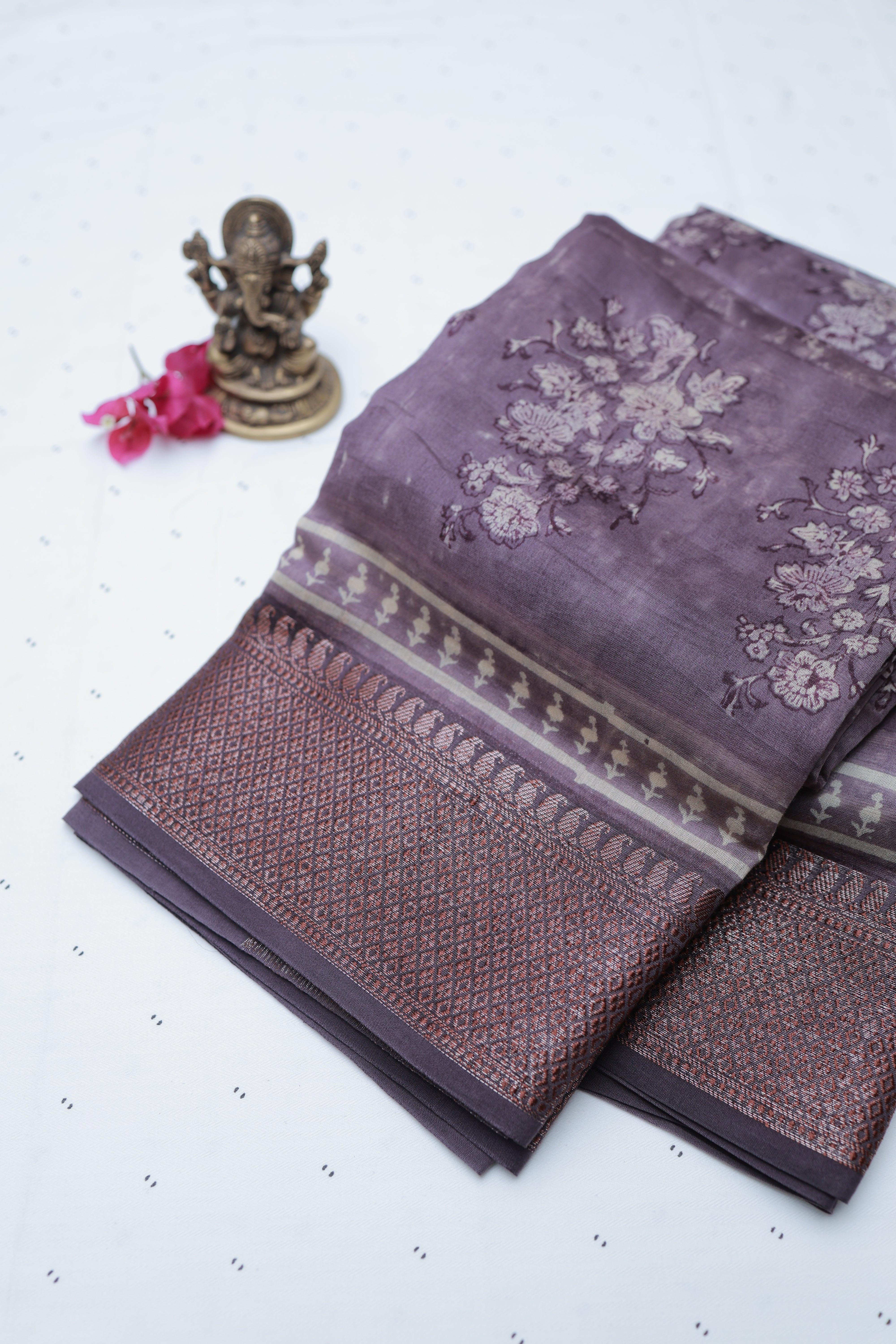 Chanderi Silk Saree - Voilet