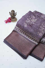 Chanderi Silk Saree - Voilet