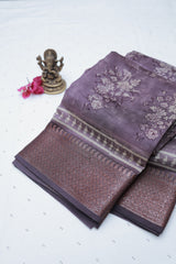 Chanderi Silk Saree - Voilet