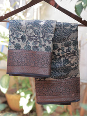 Chanderi Saree - Blue