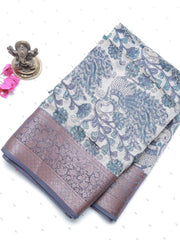 Chanderi Saree - Blue