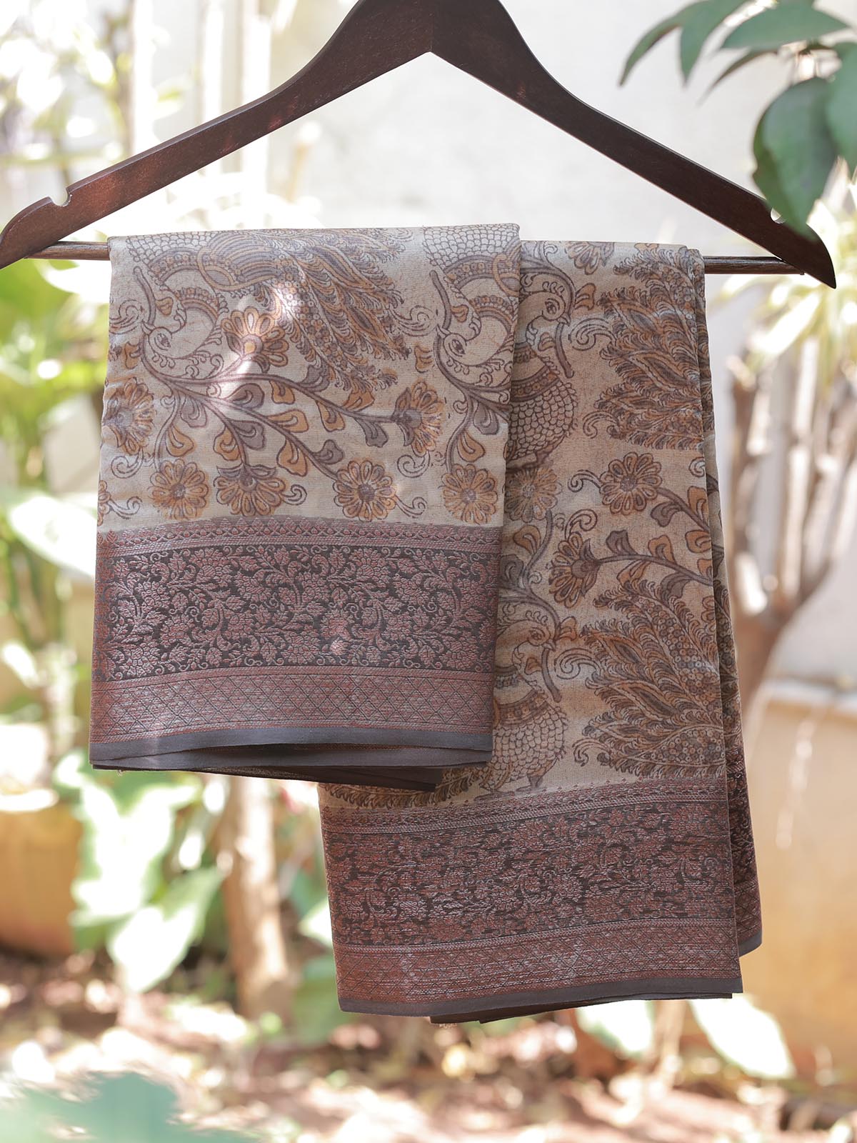 Chanderi Silk Saree - Mustard