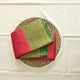 Semi Banarasi Saree with Contrast Border - Red