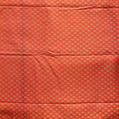 Semi Banarasi Saree with Contrast Border - Orange brown