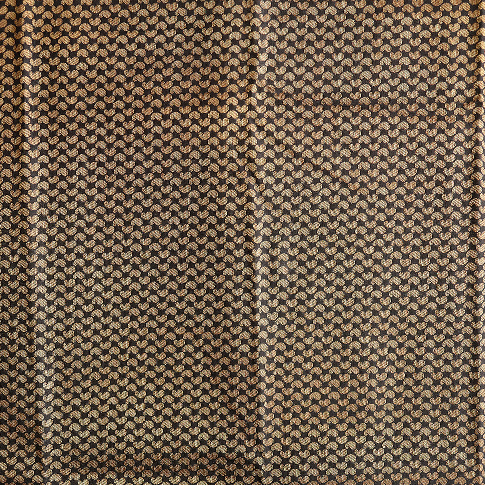 Semi Banarasi Saree with Contrast Border - Orange Red