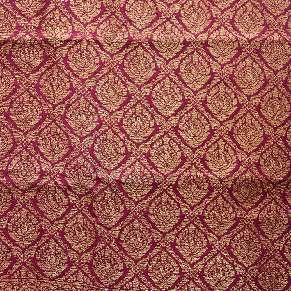 Semi Banarasi Saree with Contrast Border - S Blue