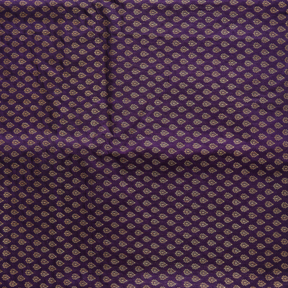 Semi Banarasi Saree with Contrast Border - Yellow