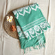 Batik Hand Block Print Cotton Saree - Green