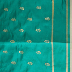 Gajji Silk Saree - Teal Green