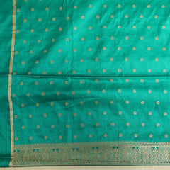 Gajji Silk Saree - Teal Green
