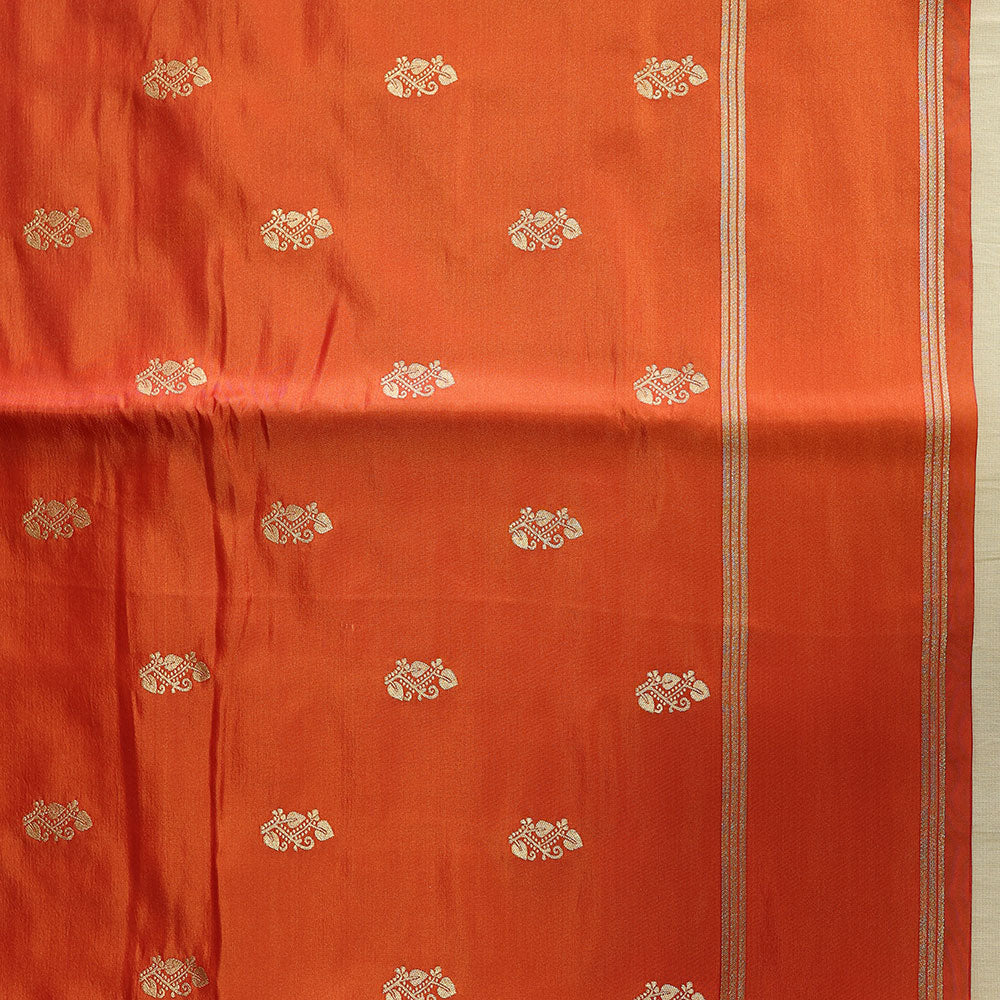 Gajji Silk Saree - Orange